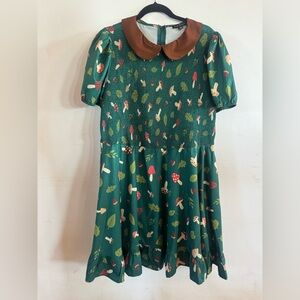 Smak Parlour Women’s 3X Mini Dress Retro Mushrooms Pinup